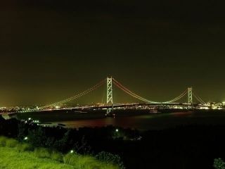 明石海峡大橋ライトアップ写真１