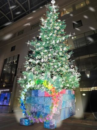 大丸福岡天神店 エルガーラ パサージュ広場 クリスマスツリー写真１