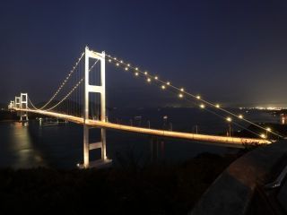 来島海峡大橋橋梁照明写真１