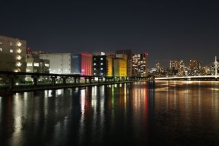 東京倉庫ライトアップ－ヒカリノソウコ－写真１