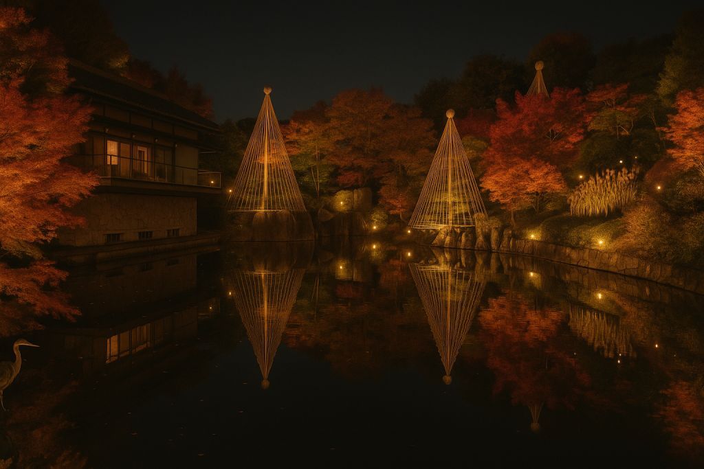 秋の庭園ライトアップ『TERASU』