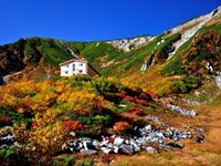 千畳敷カールにて、いよいよ紅葉シーズン始まる(2017年9月28日時点)
