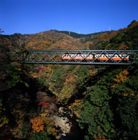 箱根登山鉄道 早川橋梁（出山の鉄橋）の写真