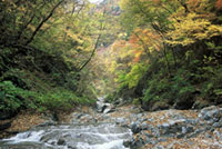 石空川渓谷の写真