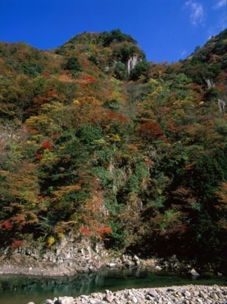 香落渓の紅葉写真２
