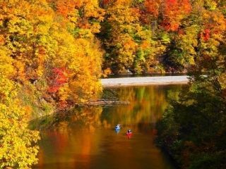 定山渓の紅葉写真２