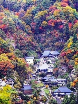 山寺立石寺の紅葉の写真３