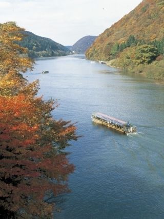 最上峡の紅葉写真１