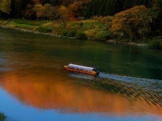 最上峡の紅葉写真２