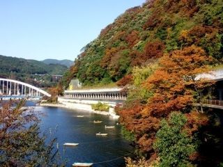 県立相模湖公園の紅葉写真１