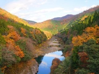 神通峡の紅葉写真１