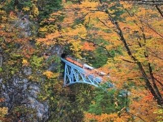 黒部峡谷の紅葉の写真４