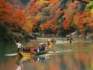 保津峡の紅葉写真１