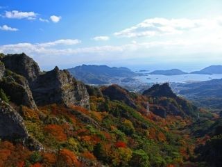 寒霞渓の紅葉写真１