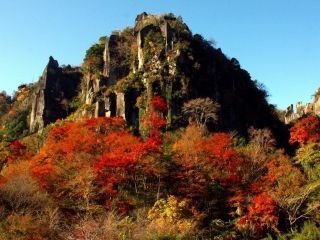 深耶馬溪の紅葉写真１