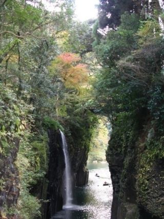 高千穂峡の紅葉写真１