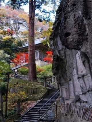 山寺立石寺の紅葉の写真４