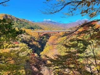 雪割橋の紅葉写真１