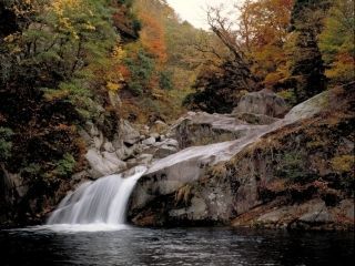 小鹿渓の紅葉写真１