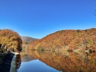 長老湖の紅葉写真2