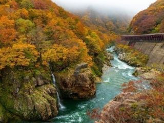 赤芝峡の紅葉写真1