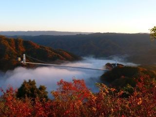竜神峡の紅葉写真２