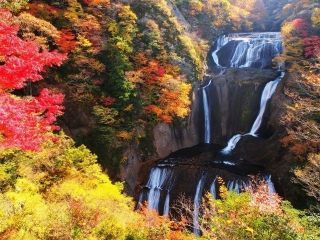 袋田の滝の紅葉写真１