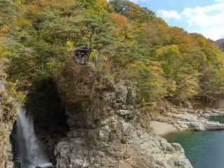 龍王峡の紅葉写真２