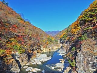 龍王峡の紅葉の写真３