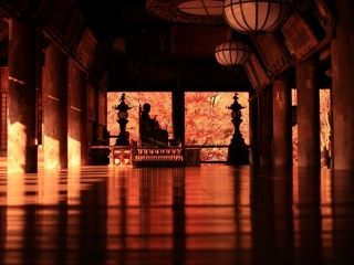 長谷寺の紅葉写真2