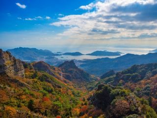 寒霞渓の紅葉の写真３