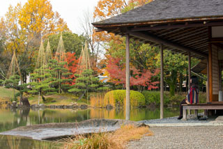 国名勝 養浩館庭園の紅葉の写真３