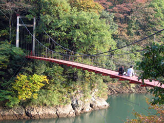庄川峡（庄川峡湖上遊覧船）の紅葉写真１