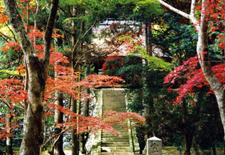 石龕寺の紅葉写真２