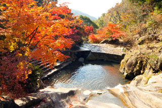 三郎の滝の紅葉写真１