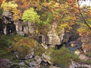磊々峡の紅葉の写真３