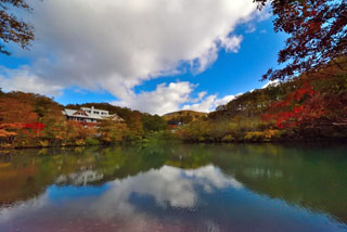 蔵王中央高原・蔵王温泉の紅葉の写真４