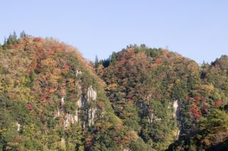 響渓谷の紅葉写真１