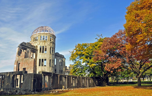 原爆ドーム 平和記念公園 の紅葉 紅葉情報