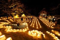 定山渓 鶴雅リゾートスパ 森の謌より、スノーキャンドルとデジタルアートが織りなす幻想的な冬の世界、「雪灯路2025」イベント開催をお知らせ