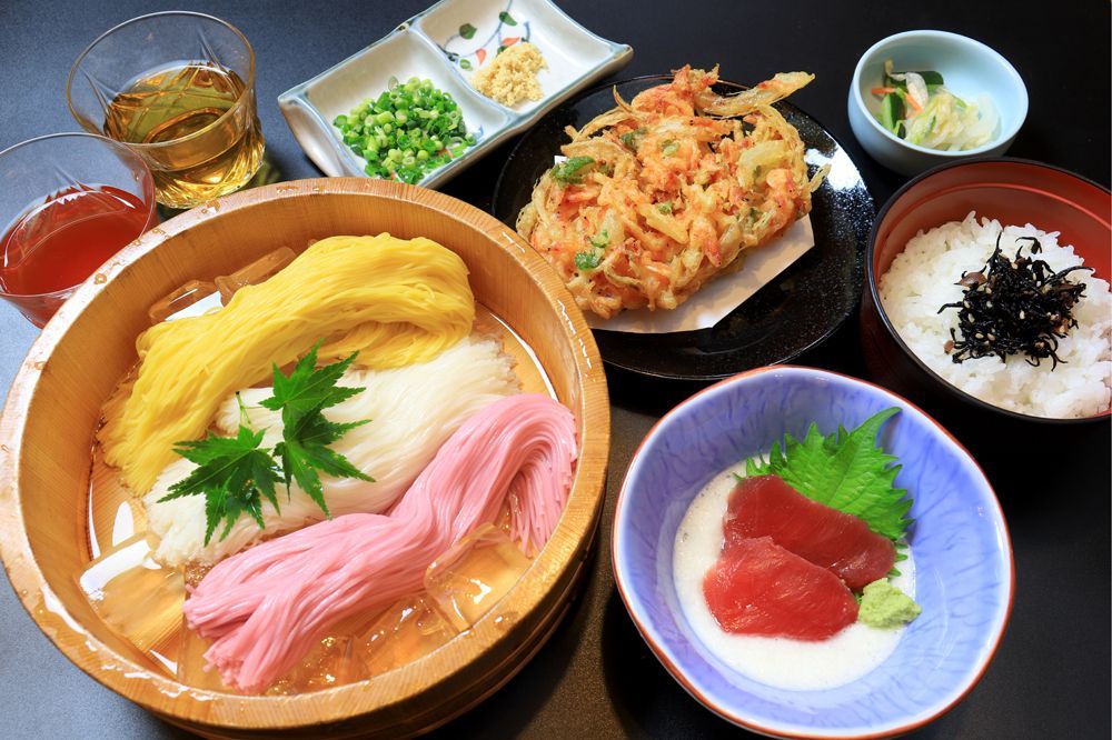 三色そうめん御膳