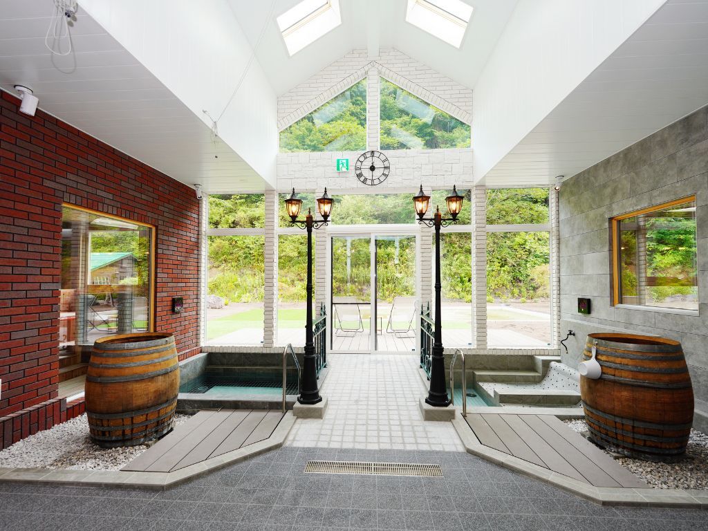 小樽運河をモチーフにしたパティオ（中庭）