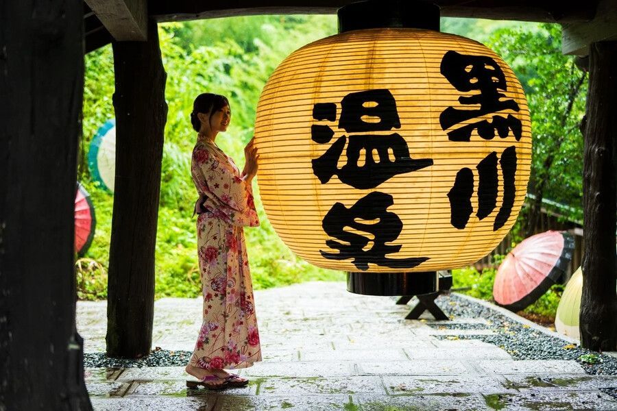 黒川温泉の大提灯