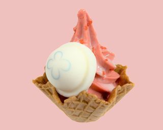 ふわふわクラゲのいちご練乳サンデー